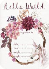 Mystical Unicorn Announcement Card