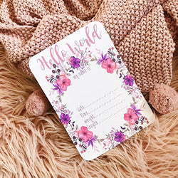 Purple Wildflowers Announcement Card
