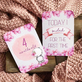 Floral Baby Bear Milestone Cards